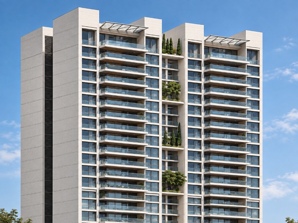 Three matching high-rise towers against a clear blue sky, Lebanon