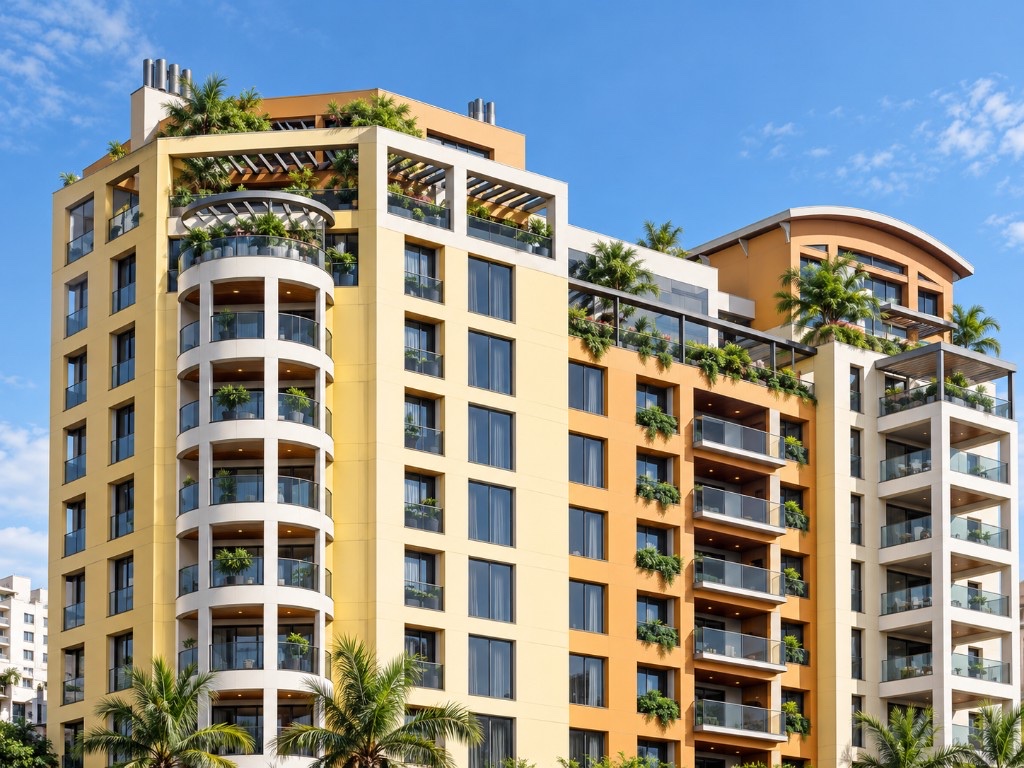 High-rise apartments with integrated greenery and rooftop terraces, Lebanon